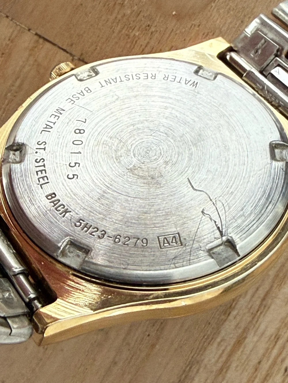 Seiko SQ Vintage Watch Gold Dial, Bracelet, Case Day Date Windows New Crystal